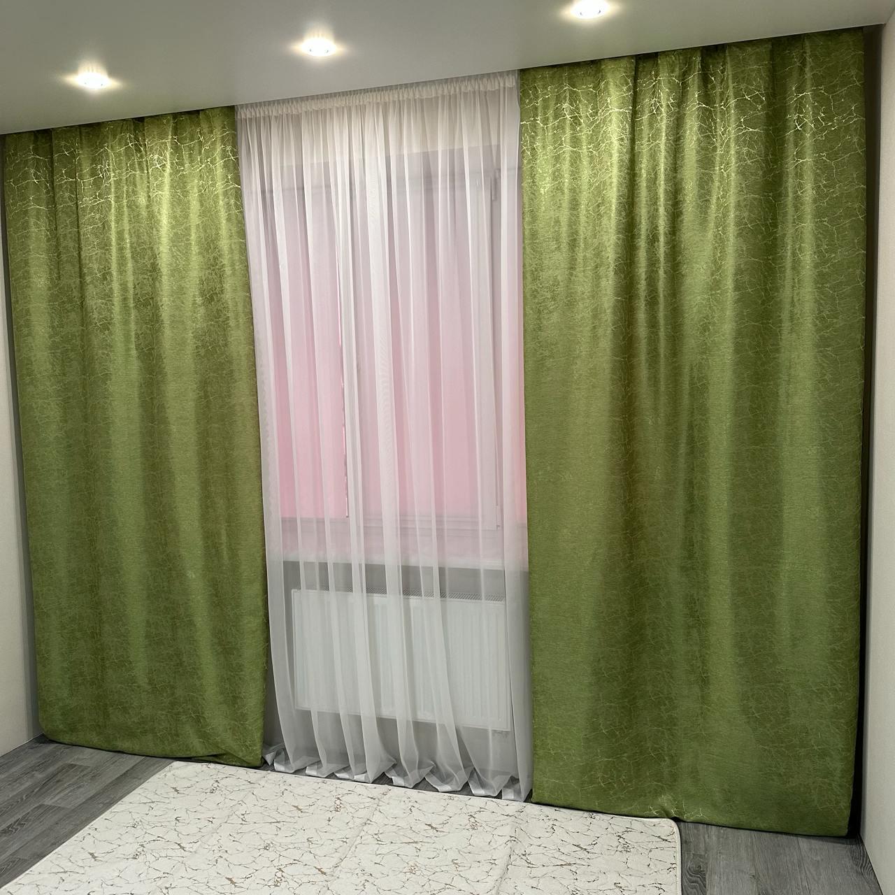 Штори Лорен жаккардові 1,5х2,7 м 2 шт. Салатовий - фото 6 Штори Лорен жаккардові 1,5х2,7 м 2 шт. Салатовий - фото 6