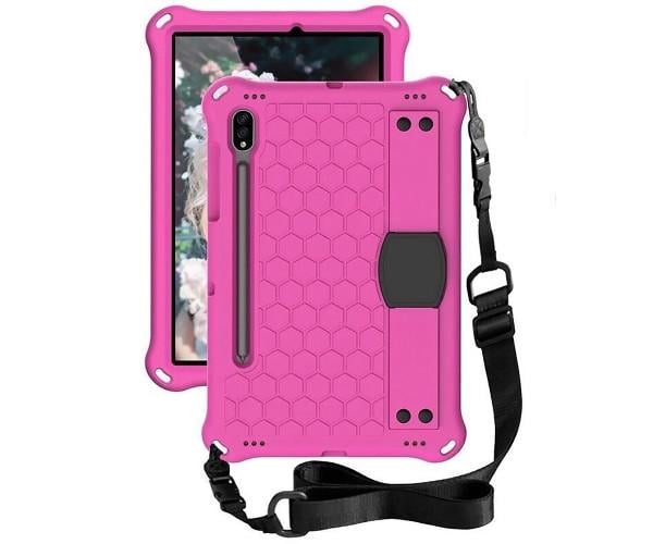 Чехол Kids Sota для Samsung Galaxy Tab S10 Lite с ремешком и ручкой-держателем Розовый Чехол Kids Sota для Samsung Galaxy Tab S10 Lite с ремешком и ручкой-держателем Розовый