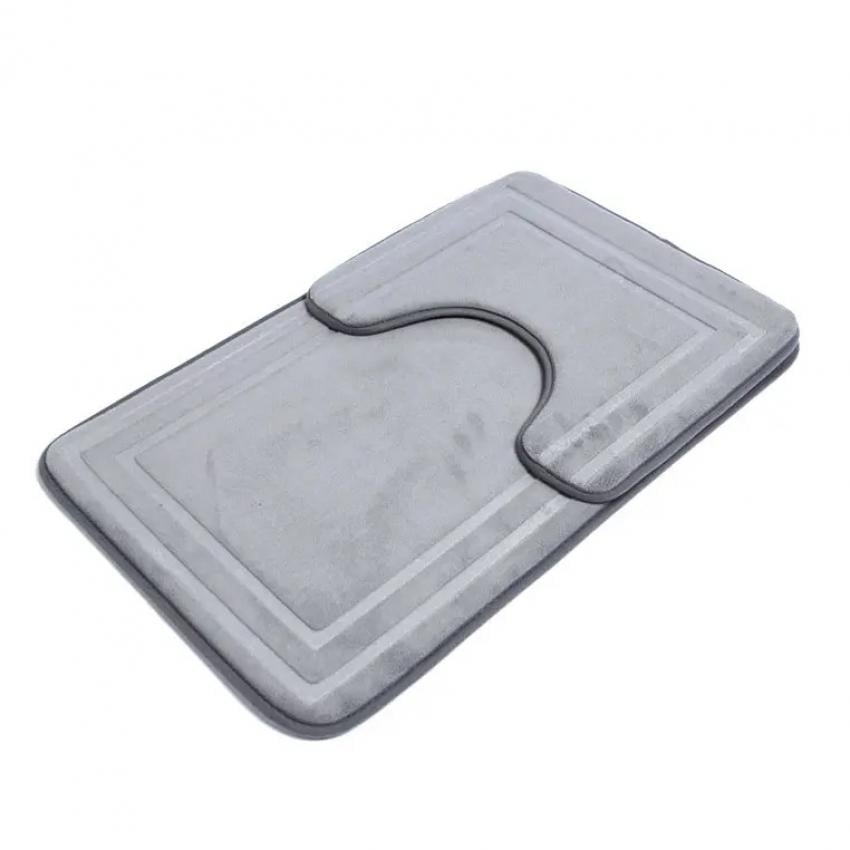 Набір килимків у ванну кімнату Rectangle 2 шт. 80x50/40x50 Grey (128611) Набір килимків у ванну кімнату Rectangle 2 шт. 80x50/40x50 Grey (128611)