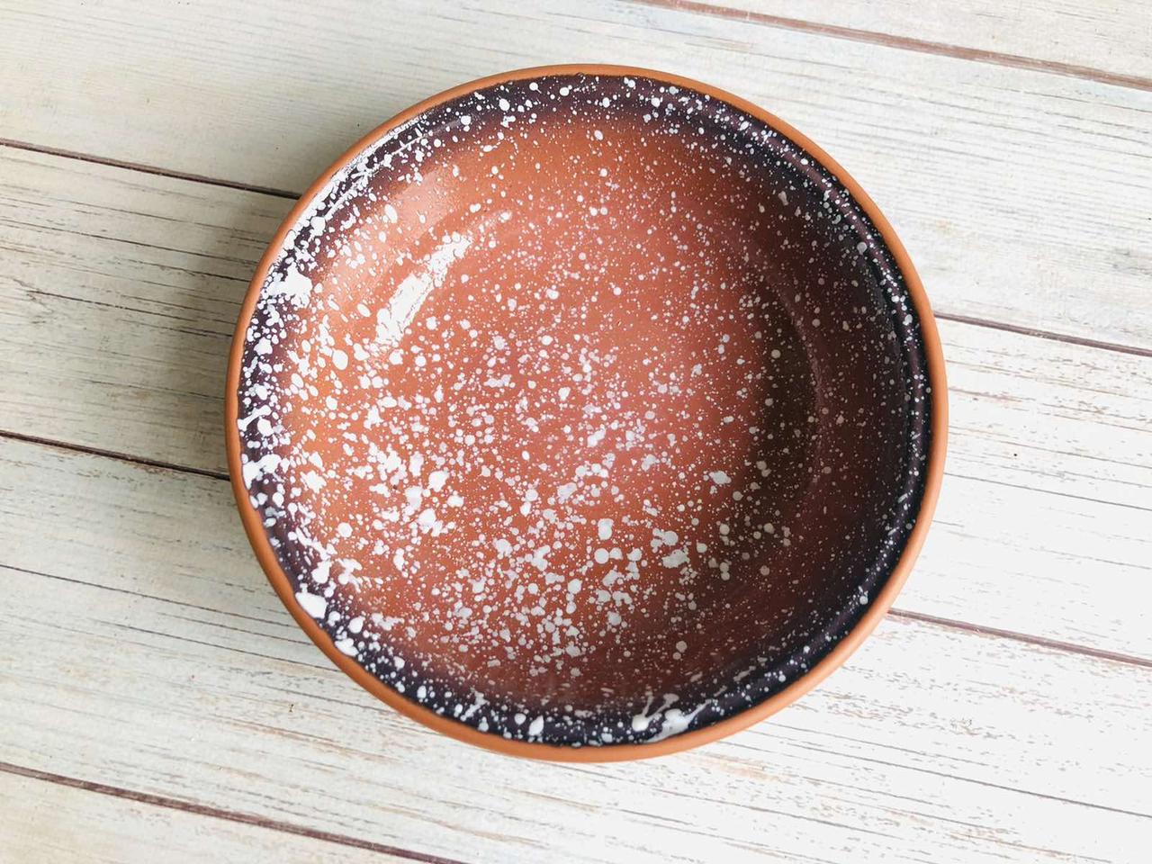 Глиняна миска Зима 500 мл з малюнком ручної роботи (1483880784) - фото 4 Глиняна миска Зима 500 мл з малюнком ручної роботи (1483880784) - фото 4