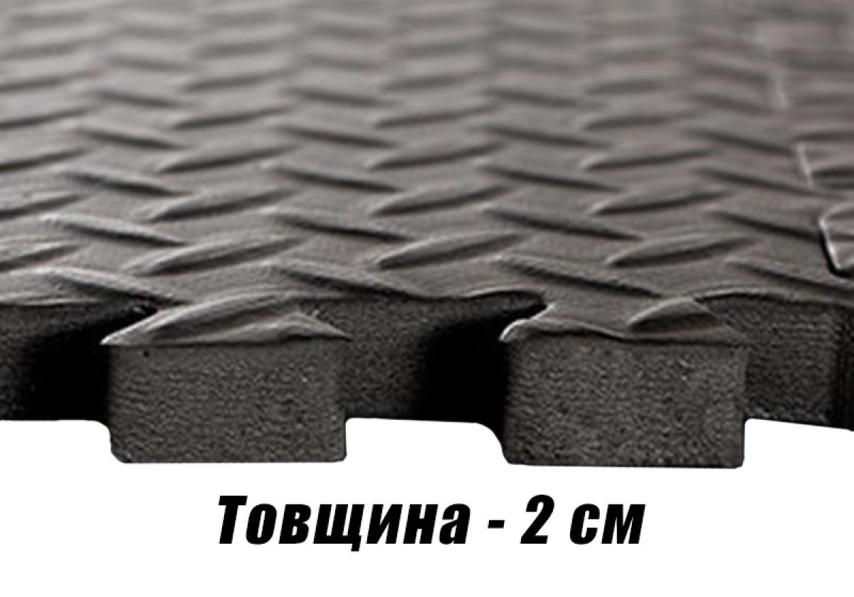Татами мат EasyFit SwallowTail-2 пазл хвост ласточки с бортиком 4 шт. 60х60х2 см Черный (EF-1960-BK) - фото 4 Татами мат EasyFit SwallowTail-2 пазл хвост ласточки с бортиком 4 шт. 60х60х2 см Черный (EF-1960-BK) - фото 4