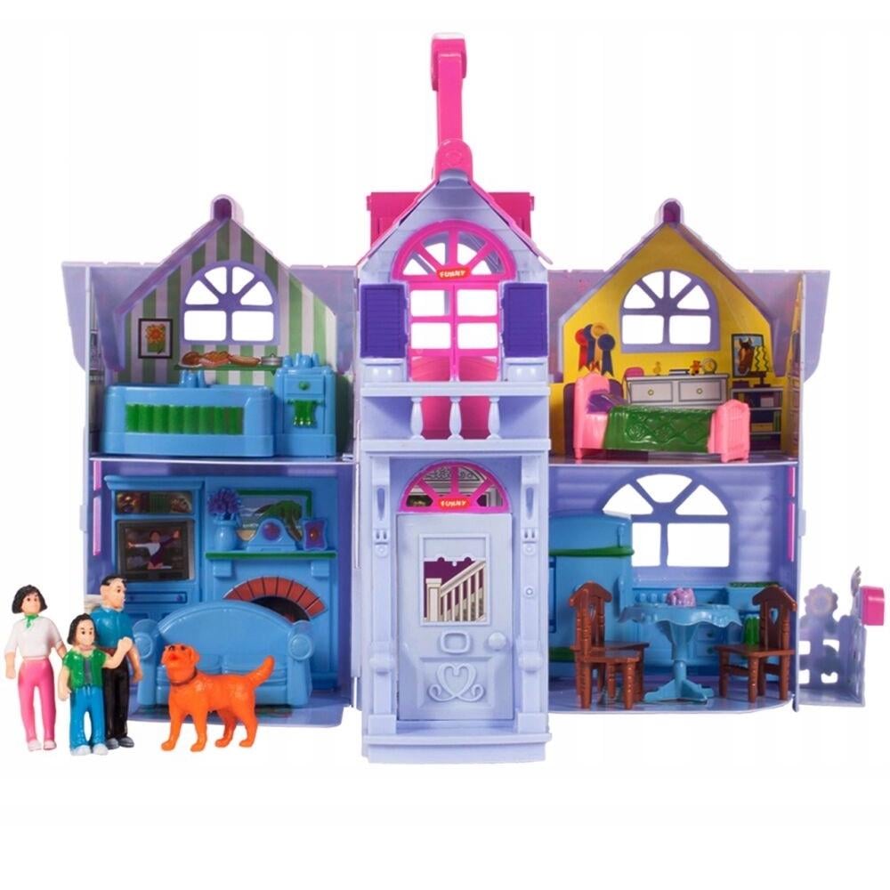 Дом для кукол двухэтажный раскладной с мебелью и фигурками (30465185) - фото 5 Дом для кукол двухэтажный раскладной с мебелью и фигурками (30465185) - фото 5