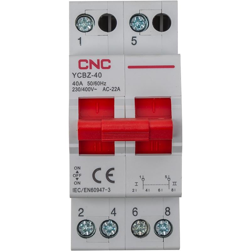 Переключатель нагрузки CNC YCBZ-40 2P 40A модульный