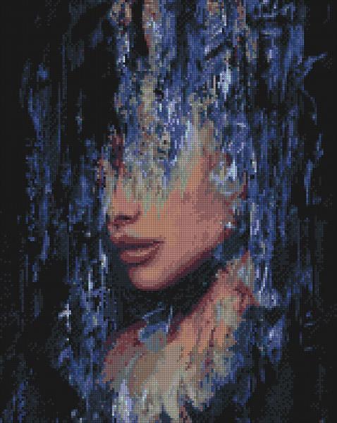Алмазная мозаика Идейка Люди Тайна сапфира 40х50 см холст на подрамнике (АМ6075-mt)