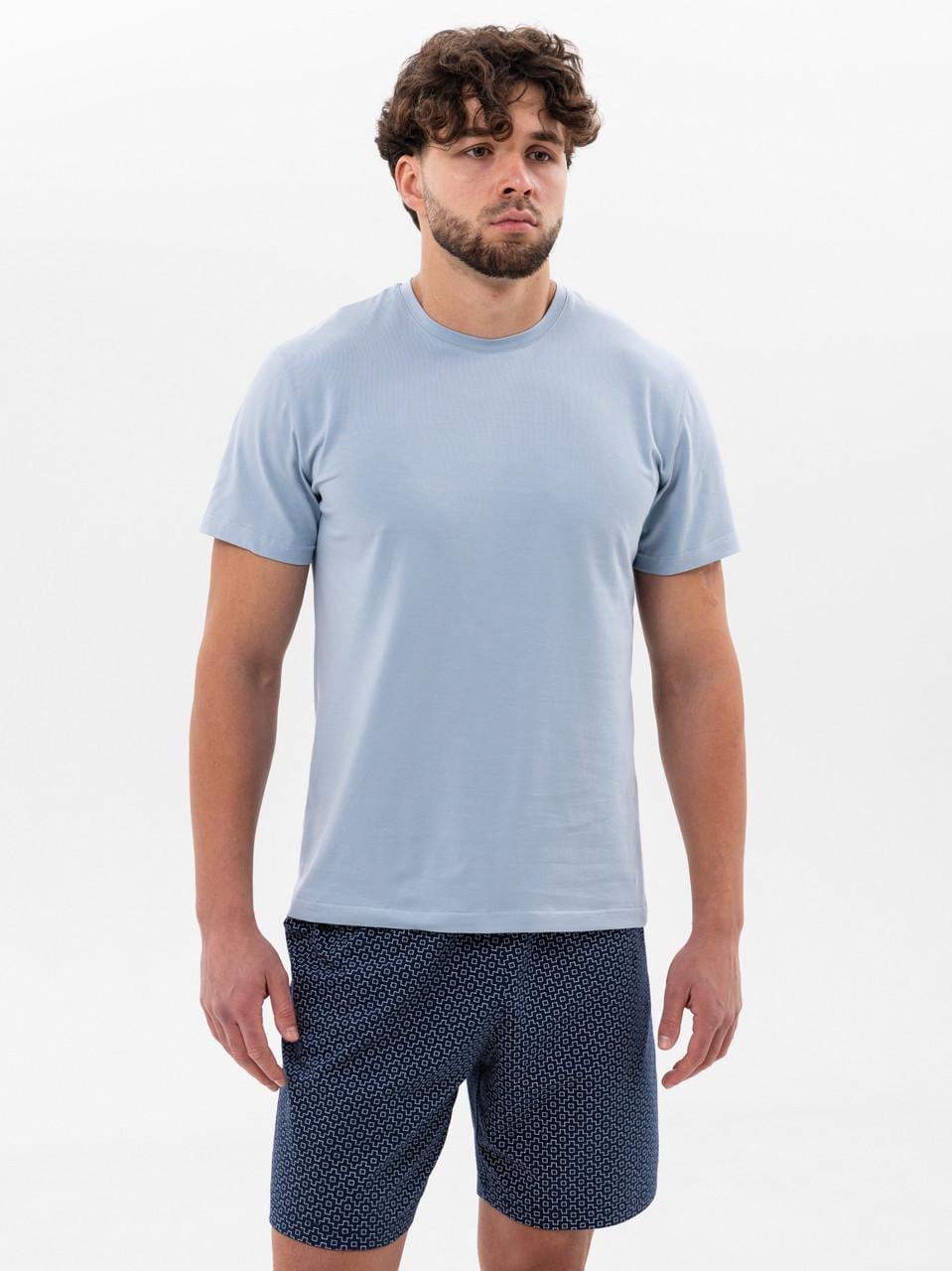 Піжама чоловіча Libertine футболка/труси-шорти бавовняна 3XL Блакитний/Синій (1211/16613)