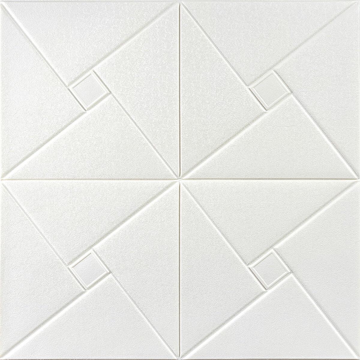 Панель 3D самоклеюча декоративна SW-00000182 Орігамі настінно-стельова 700х700х5,5 мм (173)