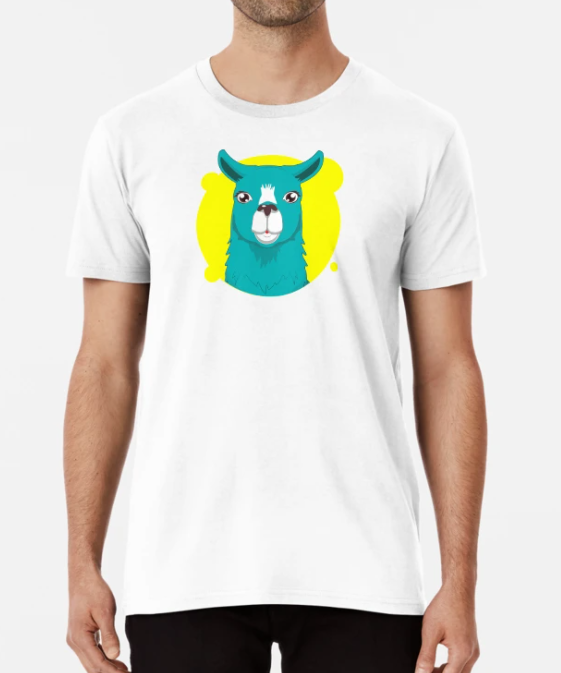 Футболка Чоловіча Stedman з принтом Лама Лапочка XL Білий