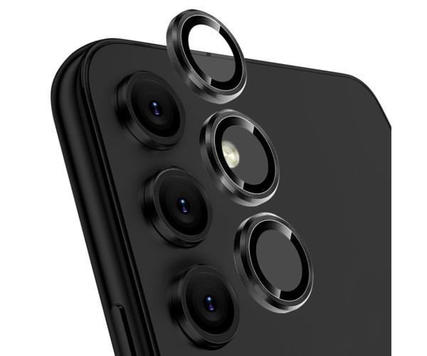 Защитное стекло с рамкой CD Pattern на заднюю камеру для Samsung Galaxy S23 FE Черный