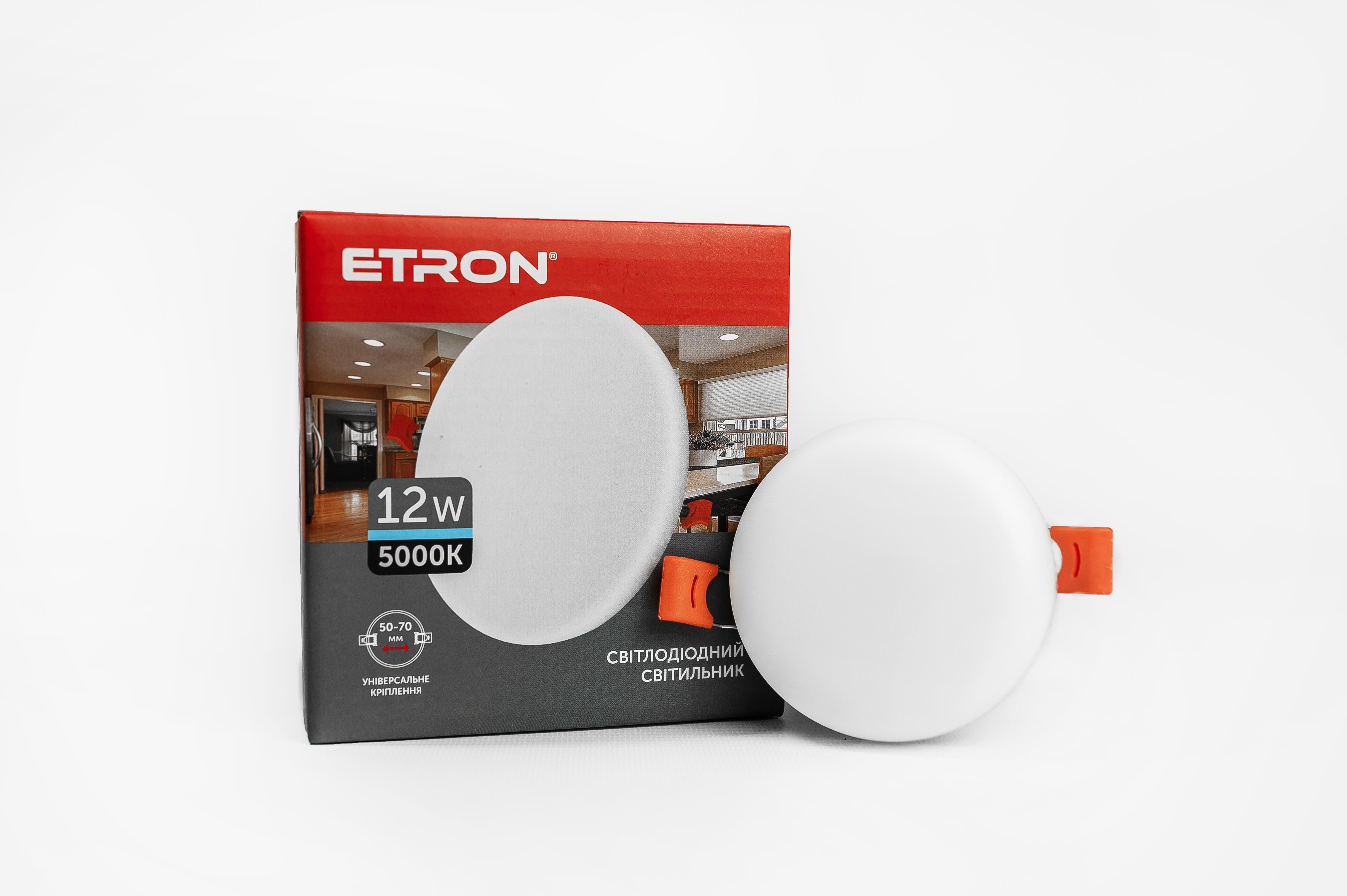 Світильник світлодіодний Etron Decor 1-EDP-605 12 Вт 5000 К ІР20 круг