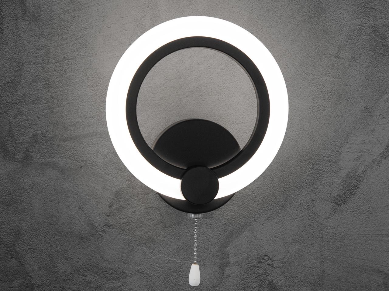 Настенный светильник в спальню 12W A8022-1BK-LS Черный (2437060114) - фото 3