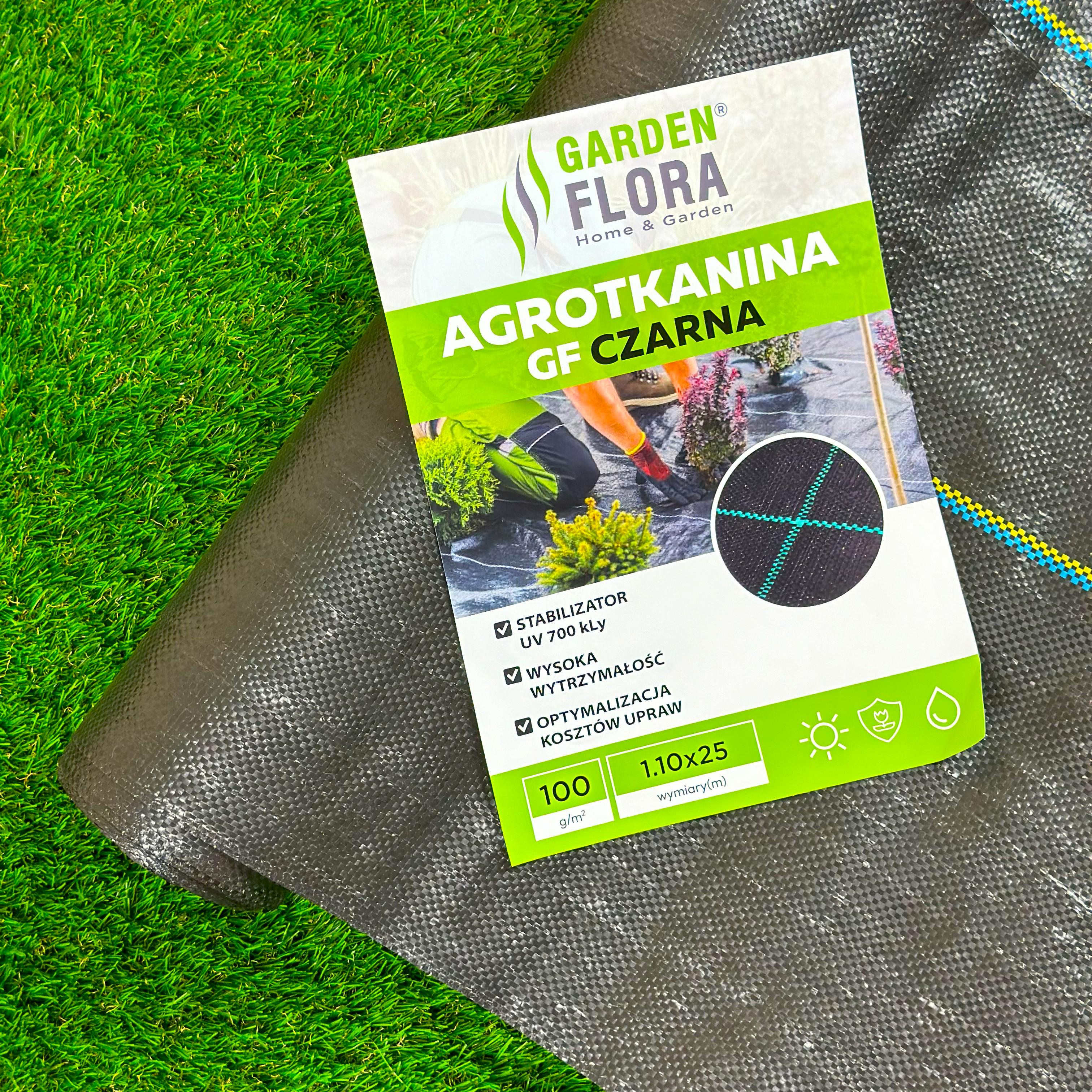 Агроткань Garden flora 100 г/м² 1,10 х 25 м Черный Агроткань Garden flora 100 г/м² 1,10 х 25 м Черный