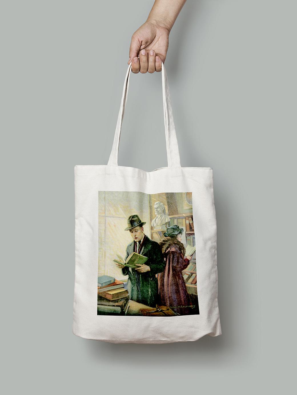 Эко-сумка Джентльмен в книжной лавке шопер (FA08005_Bag)