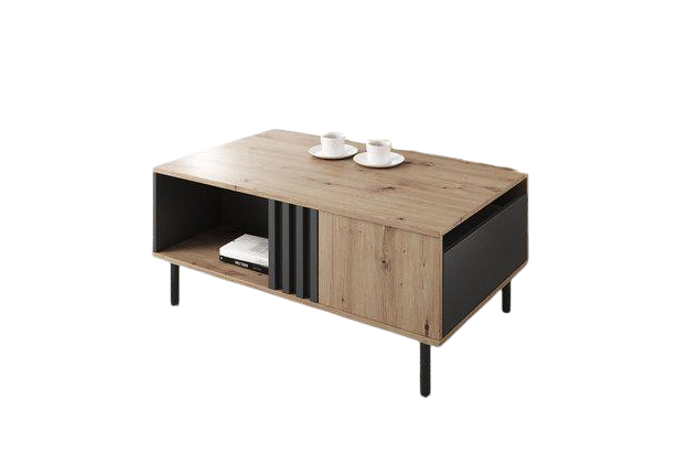 Журнальный столик MARCOS 1S с выдвижным ящиком Дуб артизан/Антрацитовый (ART2133)