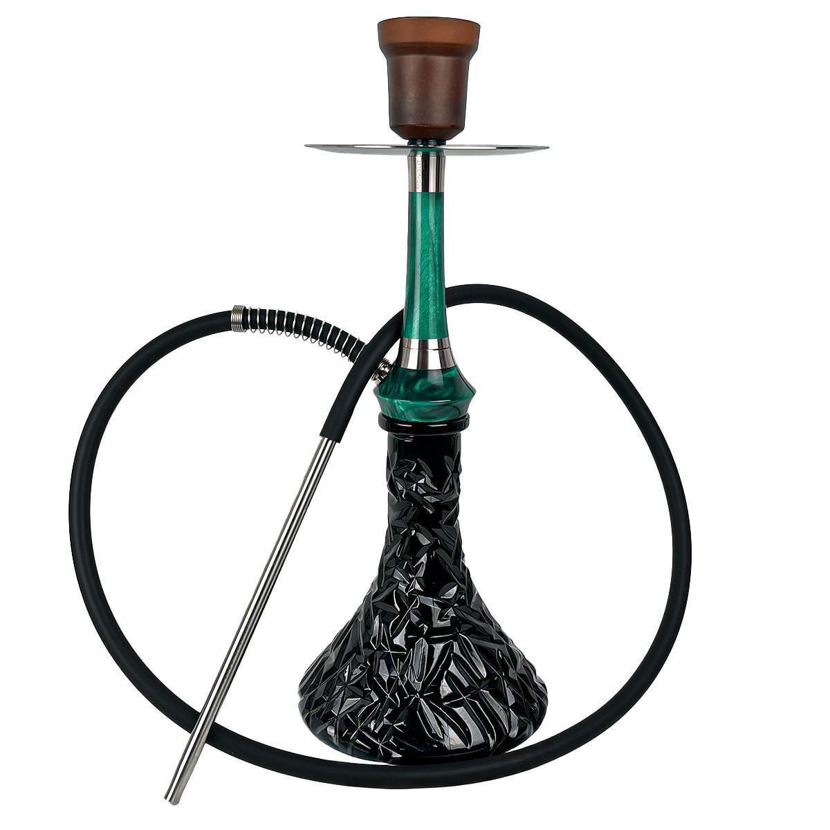 Кальян Totem Hookah Monolit Optima Emerald Green Craft Crystal Black
