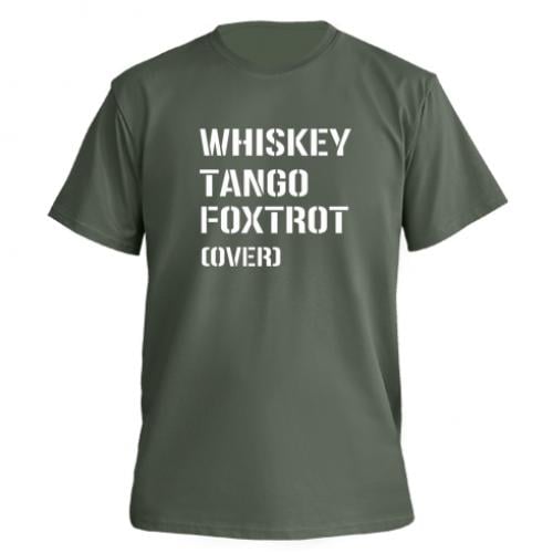 Футболка мужская Owi Premium Whiskey Tango Foxtrot XL Хаки (18200777-23-206469-XL)