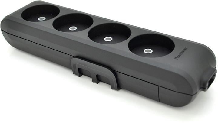 Колодка Panasonic X-tendia с заземлением 4 гнезда с защитными шторками Черный (28688838) Колодка Panasonic X-tendia с заземлением 4 гнезда с защитными шторками Черный (28688838)