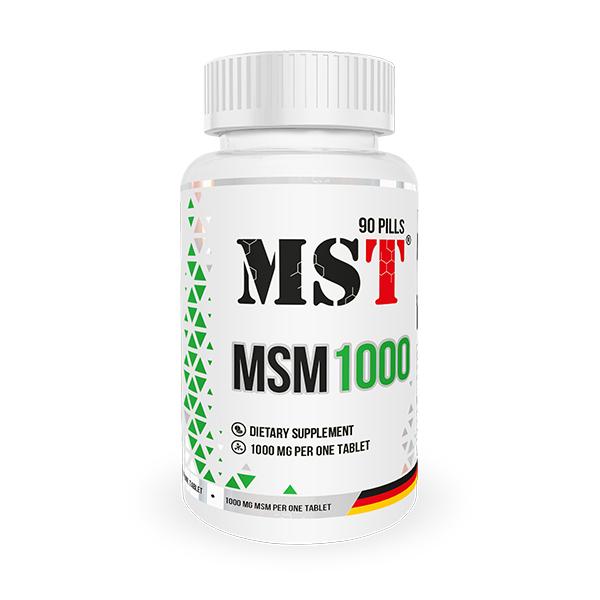 Хондропротектор для спорта MST Nutrition MSM 1000 90 табл. (000025147)