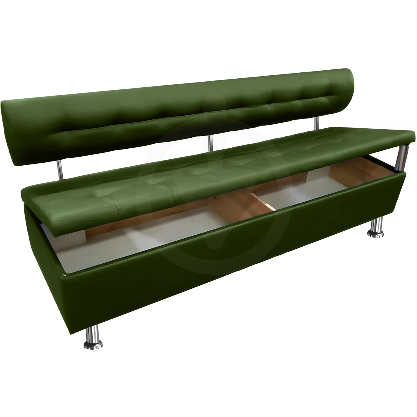 Диван офисный с нишей AVVS для ожидания/приемной 200 см с ножками 14 см Темно-оливковый (25808435) - фото 2