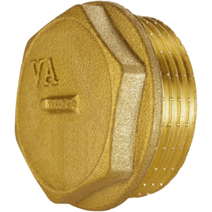 Заглушка VA А1096А латунная с наружной резьбой 2" (000025663) Заглушка VA А1096А латунная с наружной резьбой 2" (000025663)
