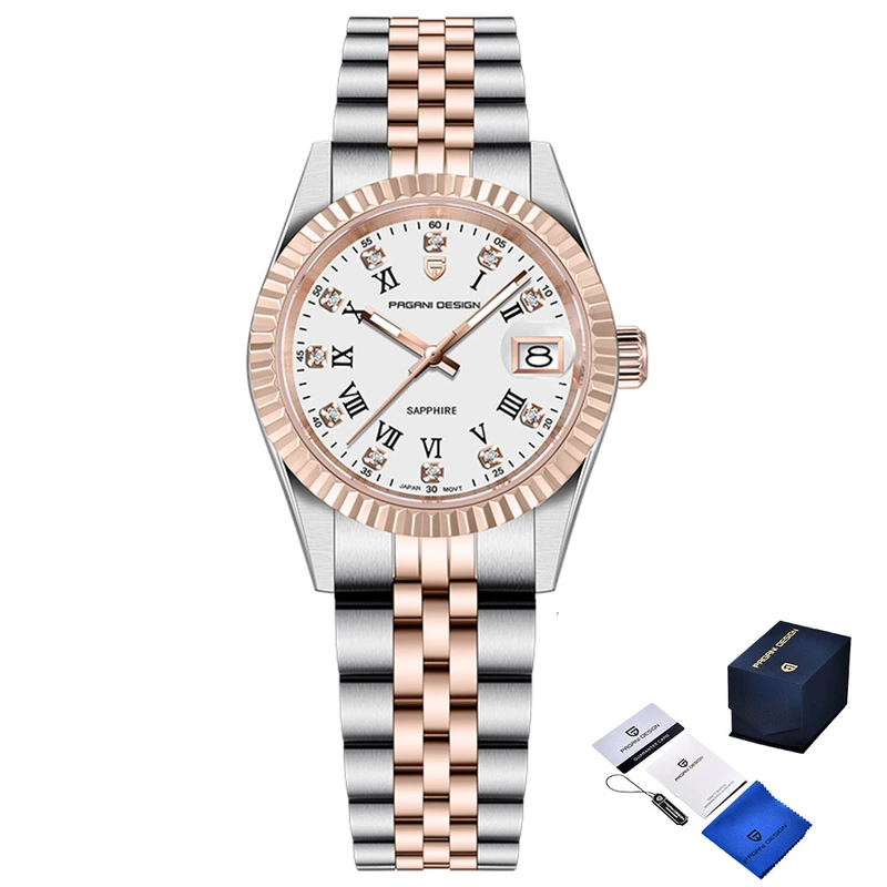 Наручний годинник Pagani Design PD-1794L Silver/Rose Gold/White (1138-0253)