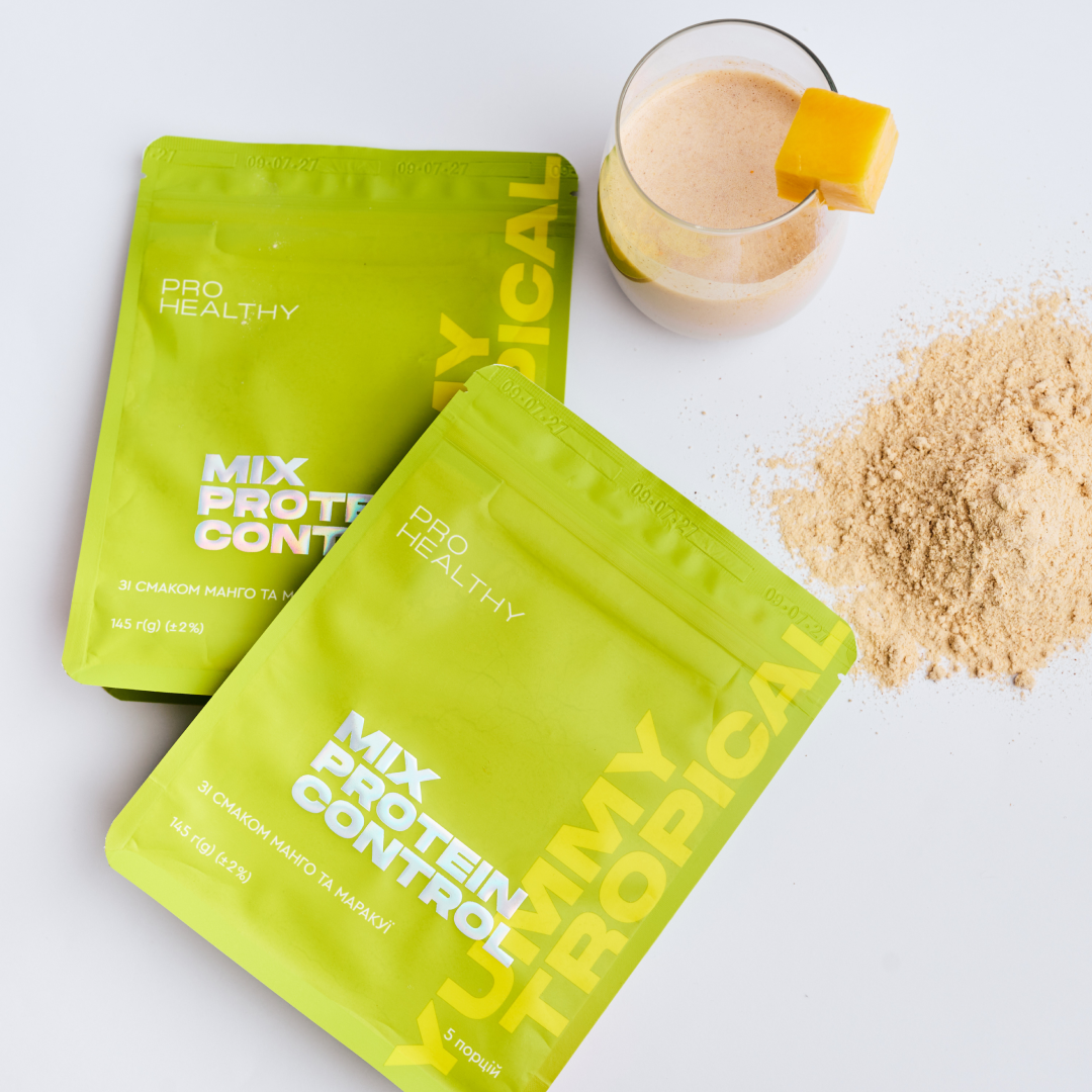 Жироспалювач низькокалорійний коктейль зі смаком манго та маракуї для зменшення ваги Mix Protein Control Yummy Tropical PRO HEALTHY CHOICE 145 г - фото 6