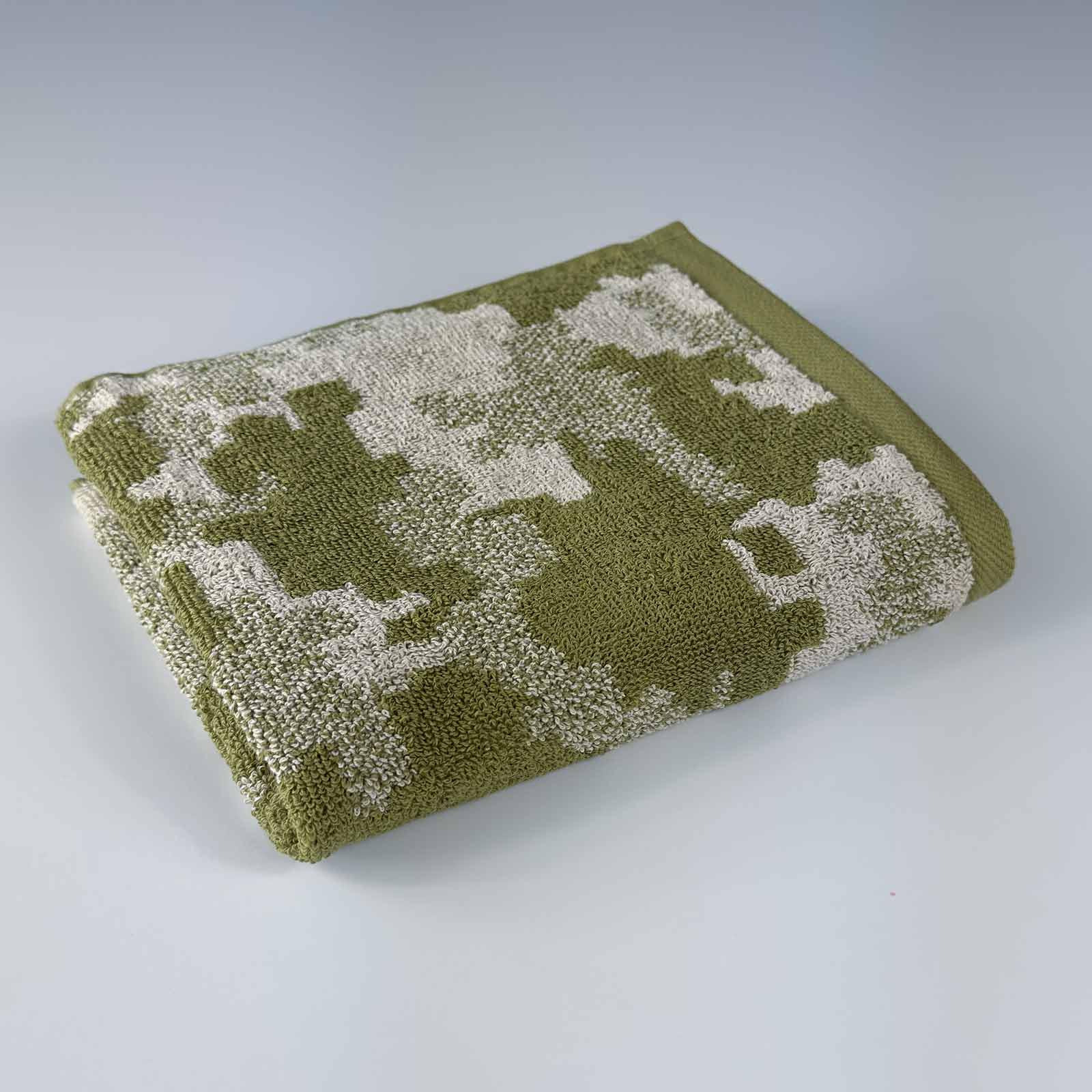 Полотенце махровое для лица и рук GM Textile Военный 450 г/м2 40х70 см Пиксель Хаки (450-70-Pix-Khaki)