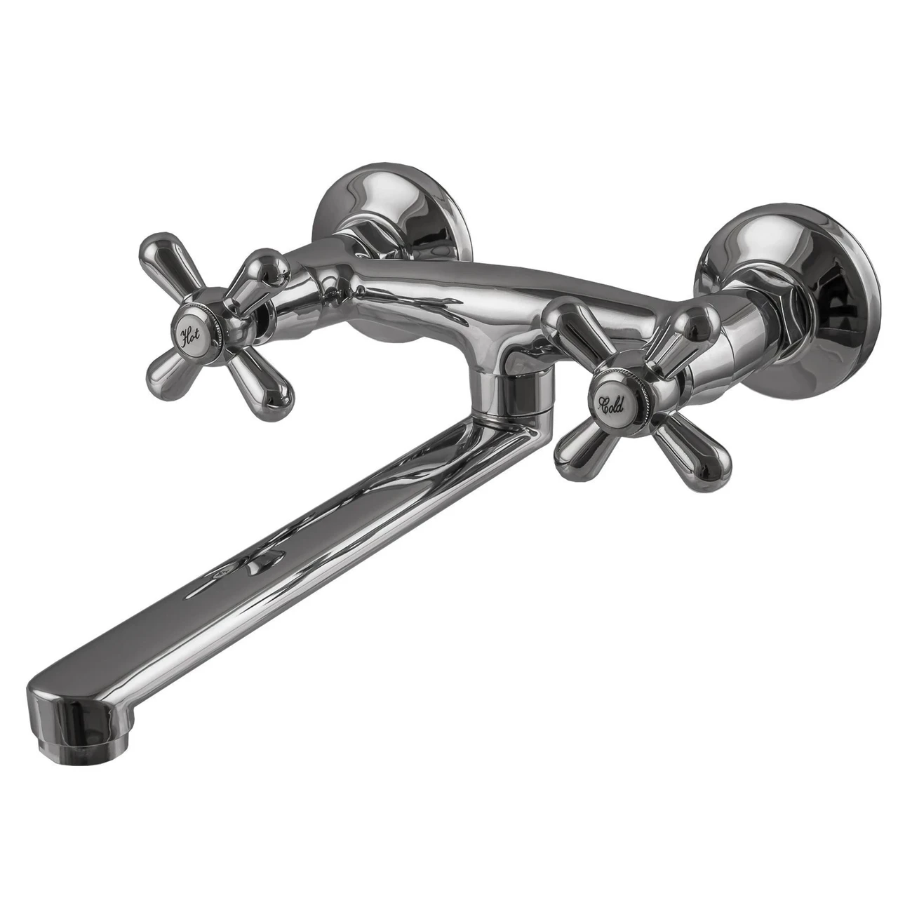 Смеситель для кухни Globus Lux GB-SHARM-361-BR из стены плоский излив латунь 250 мм (1000000395)