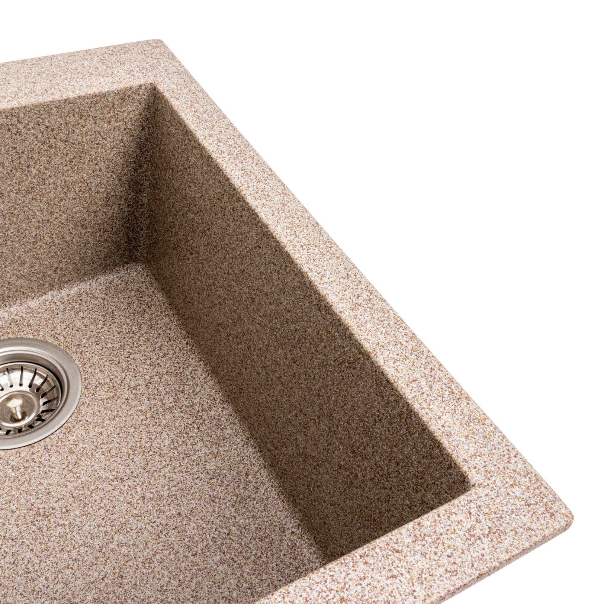 Мийка гранітна для кухні Platinum 4150 SOKIL матова Карамельний - фото 3 Мийка гранітна для кухні Platinum 4150 SOKIL матова Карамельний - фото 3