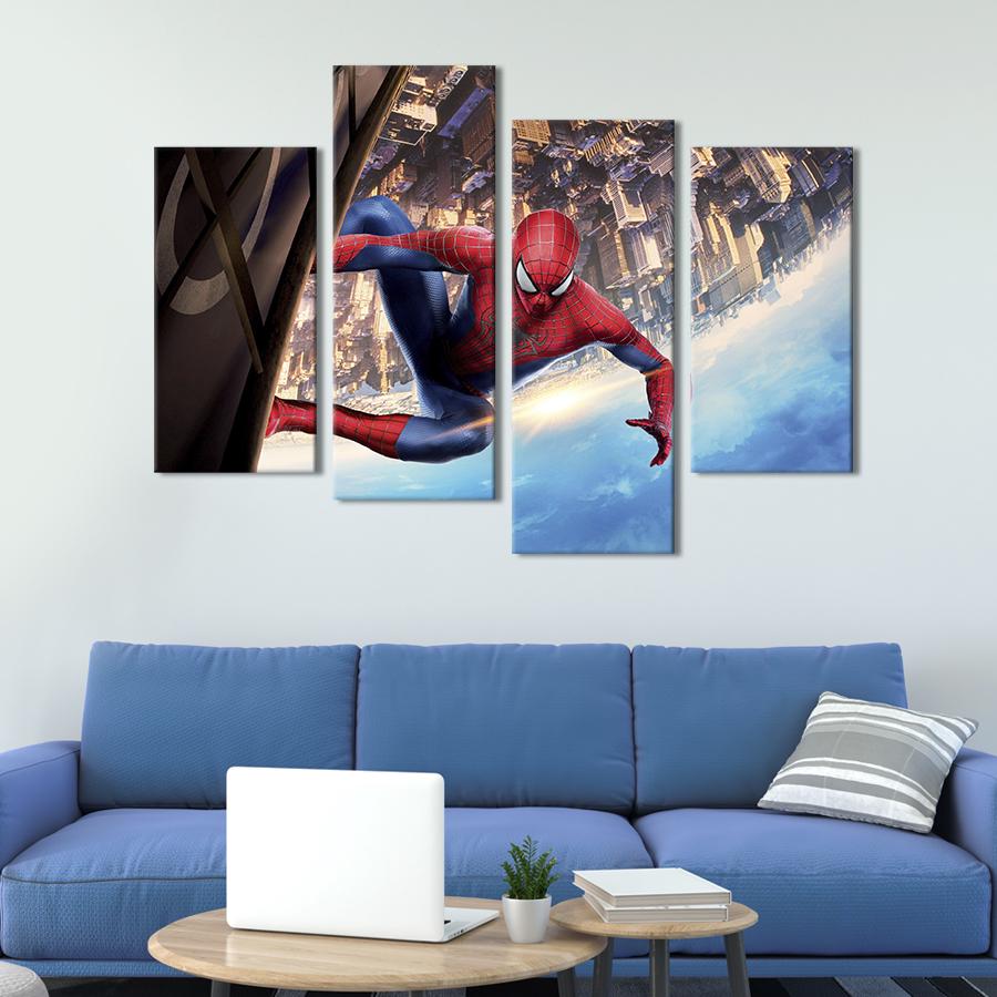 Картина модульная из 4 частей Культовый герой Человек-паук M 89x56 см (766-42)