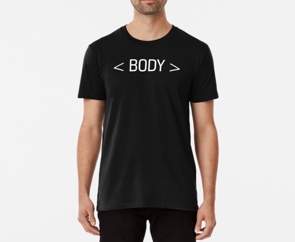 Футболка мужская Stedman с принтом Body Html XL Черный (ПН19-4)