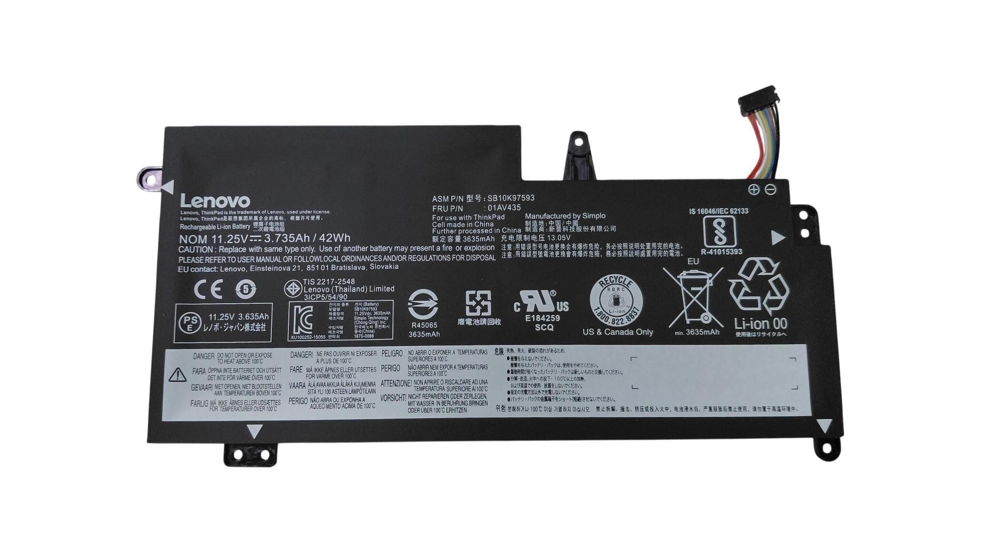 Аккумулятор для ноутбука Lenovo 01AV435 ThinkPad 13 11,25V 3635 mAh (064039)