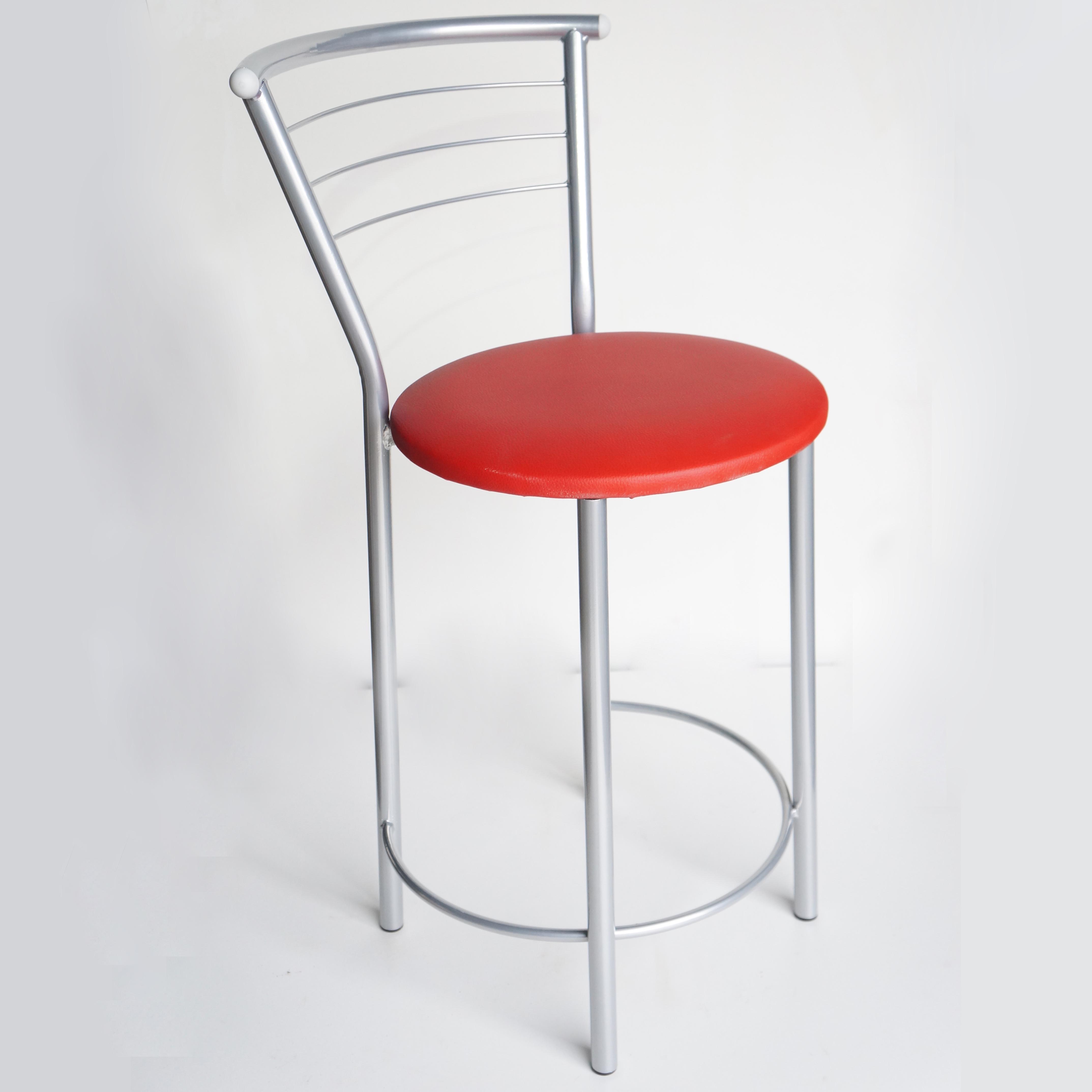 Полубарный стул АНТ Марко Алюминий/Красный (24341-02)