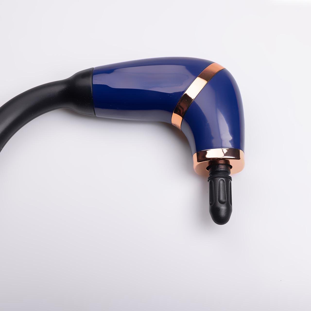 Массажер перкуссионный ручной аккумуляторный 17 Вт зарядка от USB до 3200 об/мин Синий (7212) - фото 4