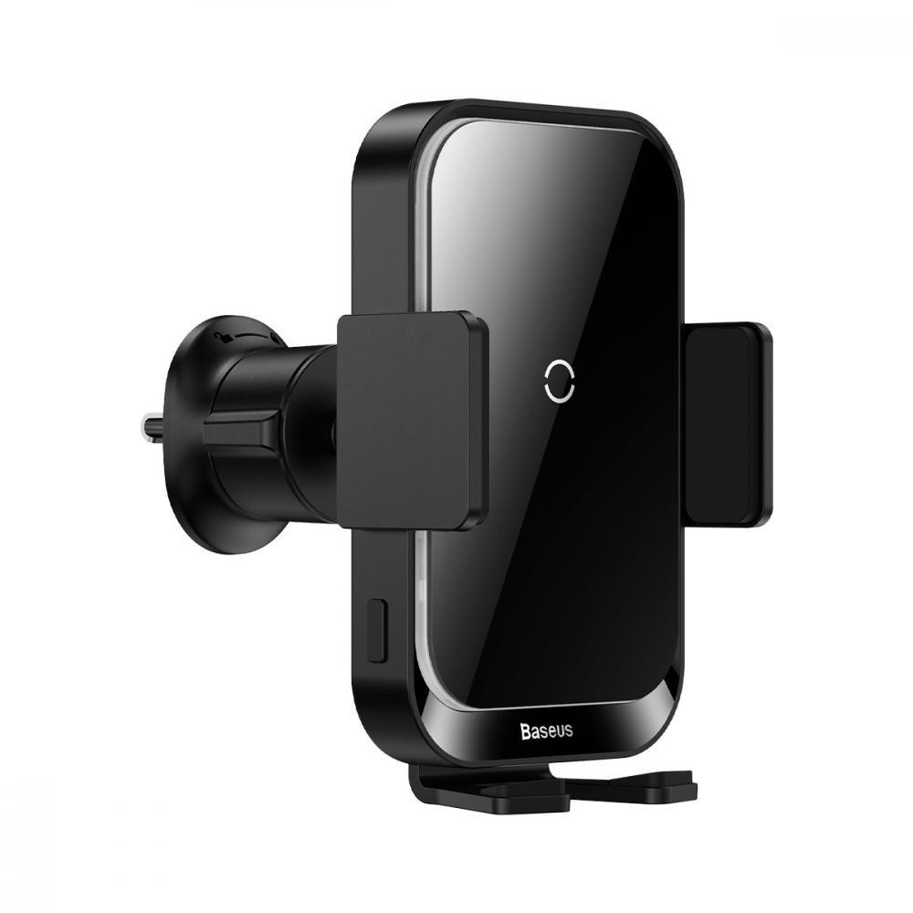 Автомобільний тримач з бездротовою зарядкою BASEUS Halo Electric Wireless Charging Car Mount 15W Black (SUDD000001) - фото 6