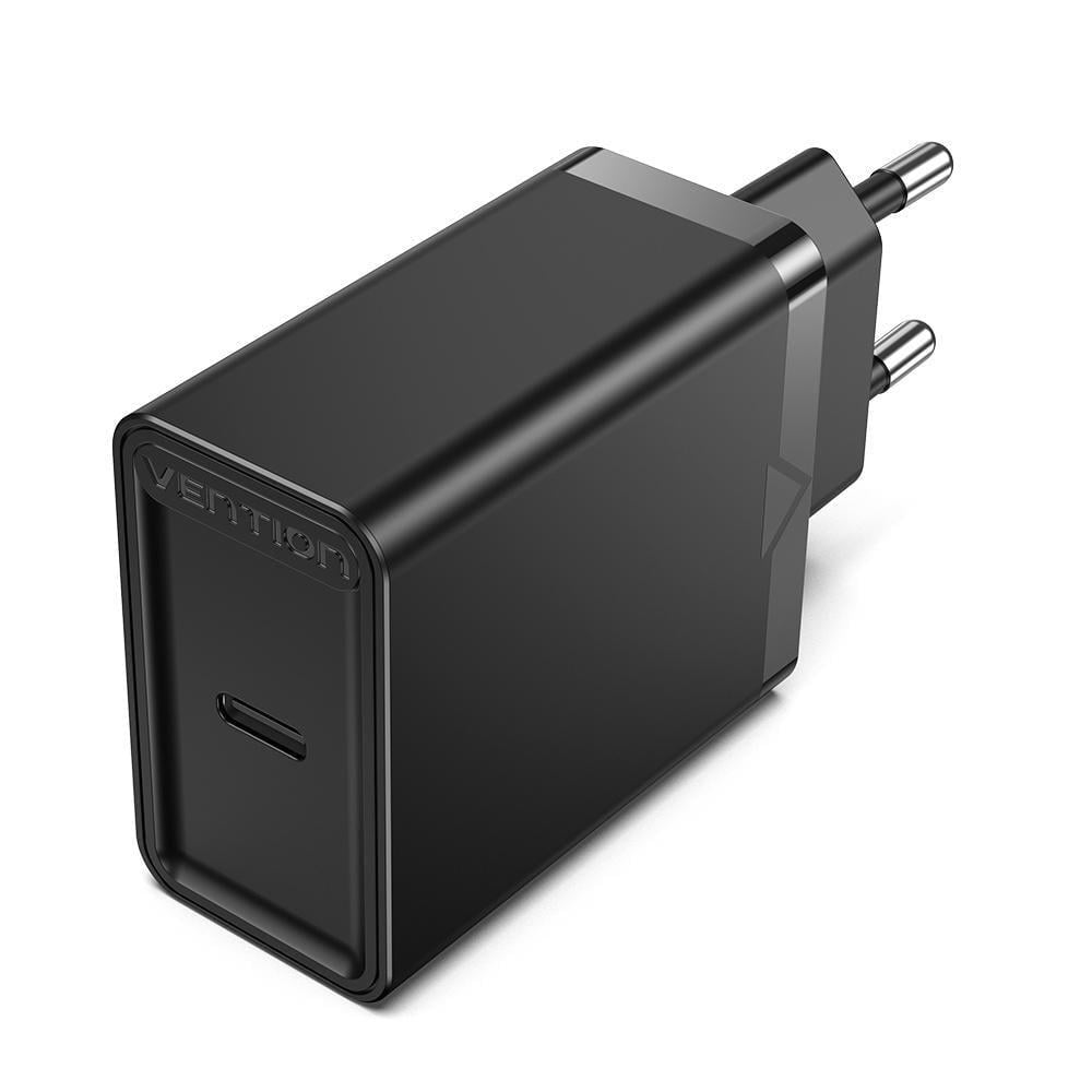 Зарядное устройство для Vention 20W Type-C 1C EU быстрая зарядка 20Вт Черный (FADB0-EU) Зарядное устройство для Vention 20W Type-C 1C EU быстрая зарядка 20Вт Черный (FADB0-EU)