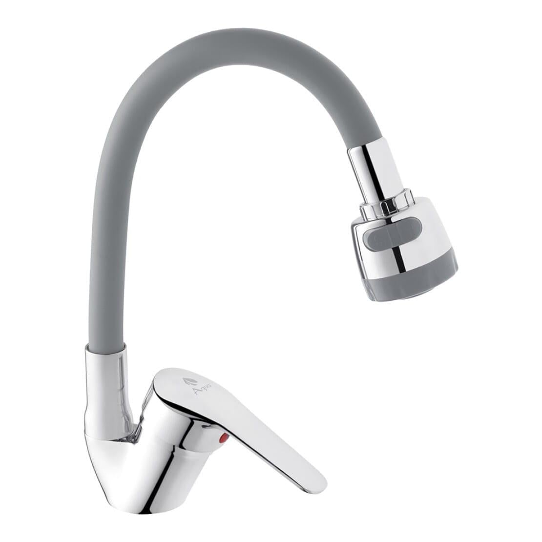 Смеситель для кухни Agua Sevilla C039GRS с гибким изливом Хром/Серый матовый (CV033912)