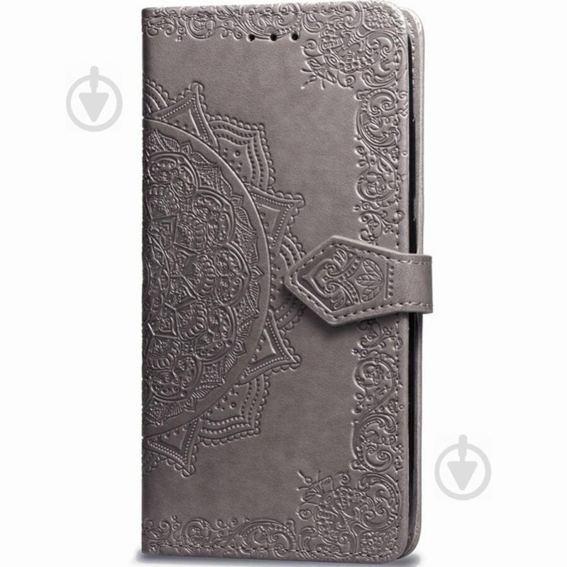 Кожаный чехол-книжка Epik Art Case с визитницей для Samsung Galaxy A50 (A505F) / A50s / A30s Серый (717882)