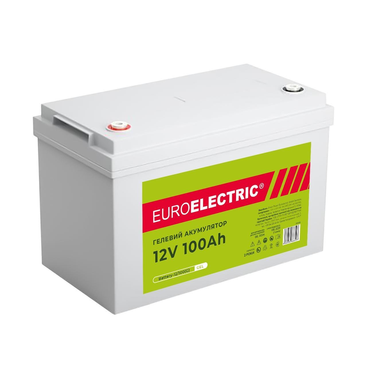 Аккумуляторная батарея гелевая Euroelectric Battery-12/100 G 12V 100 Ah (Battery-12/100(G))