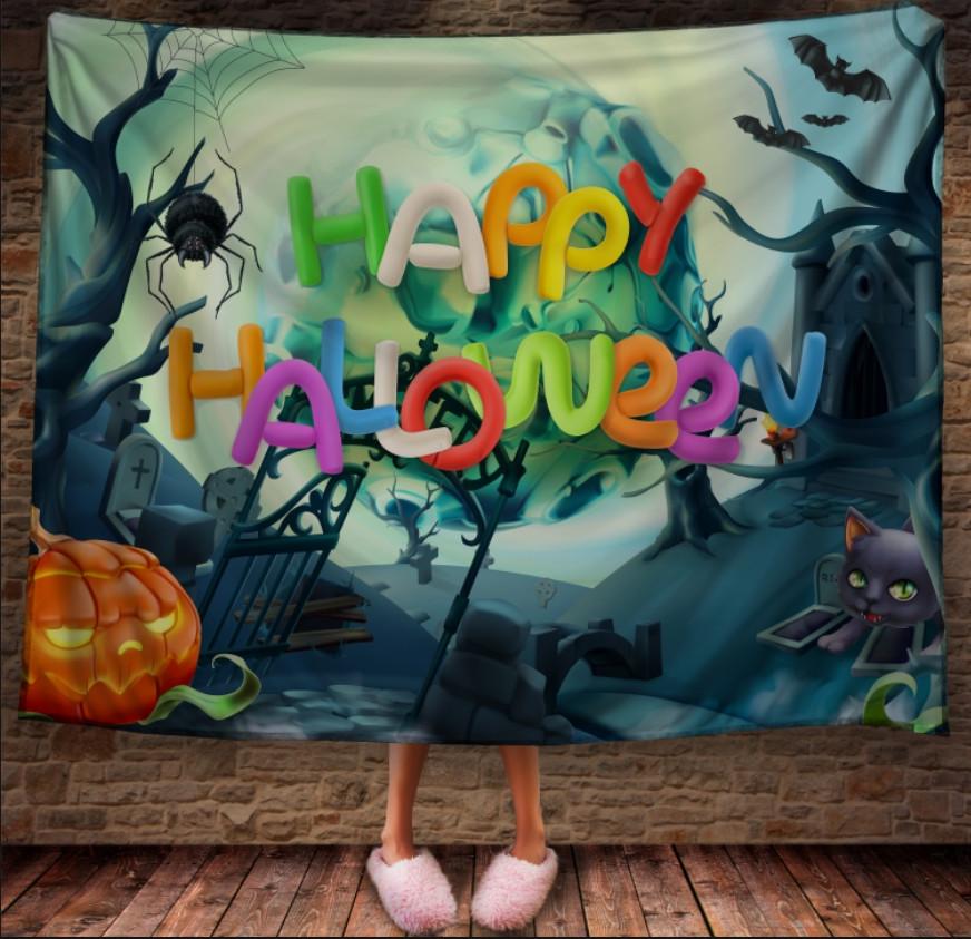 Плед с 3D принтом Happy Helloween 150х200 см (epi_0879) Плед с 3D принтом Happy Helloween 150х200 см (epi_0879)