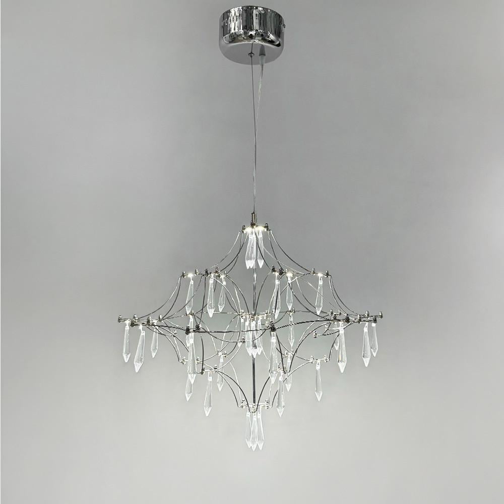 Люстра невесомая Led Ø60 см Серебряный (MJ 156-600 CH)