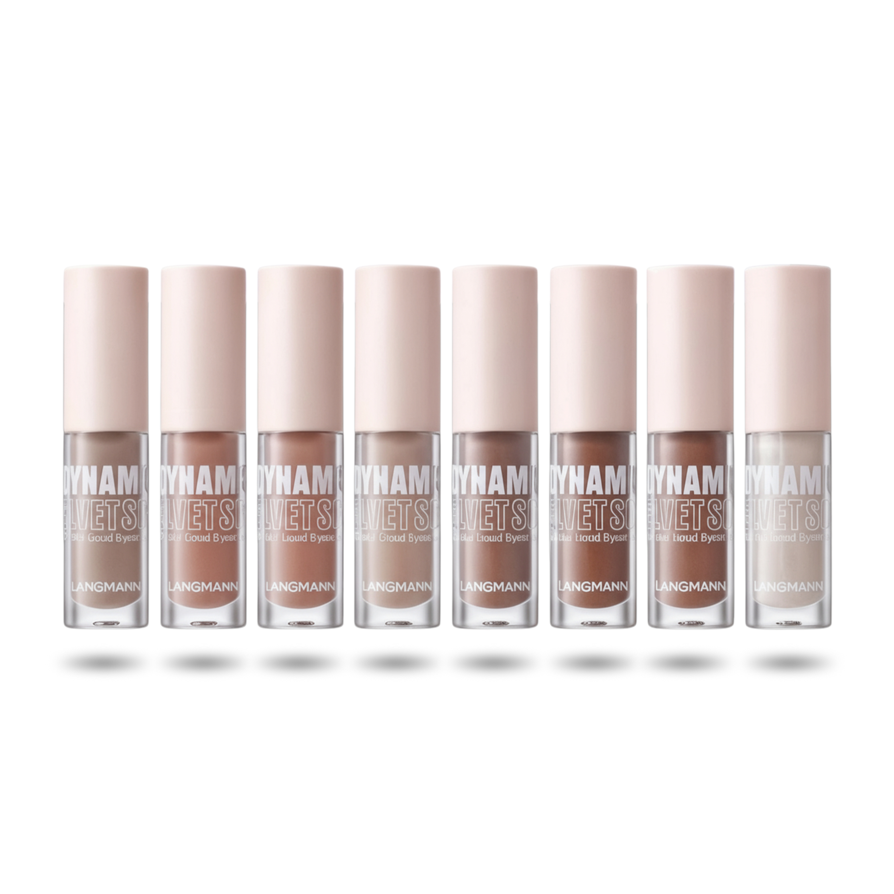 Набор из матовых теней для век Langmanni Nude Dynamic Velvet Soft 8 шт. (2826180562)