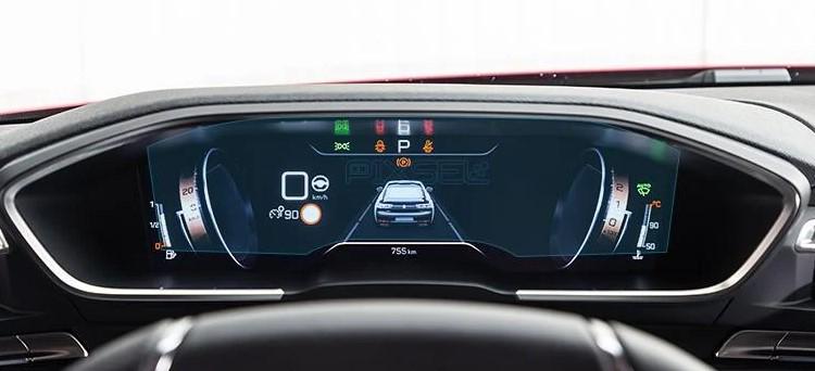Защитное стекло Pixsel гибридное матовое на панель приборов Peugeot 508 11,7" 2018