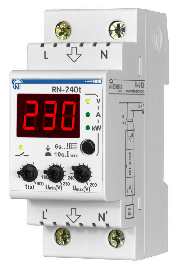 Реле напруги мультифункціональне Новатек РН-240T