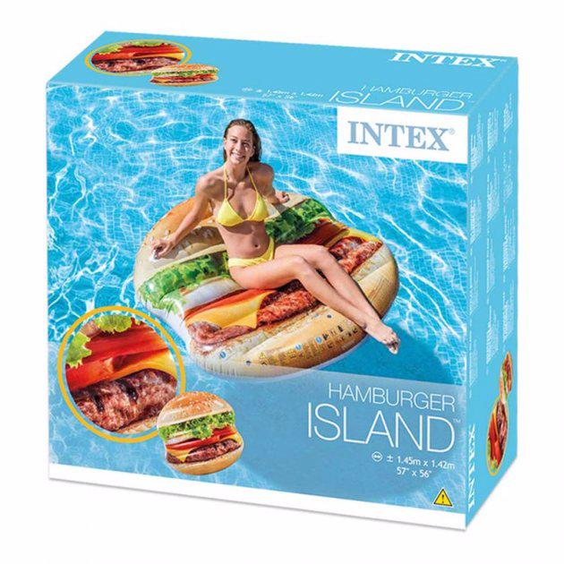 Матрац - пліт надувний Intex Гамбургер для плавання (58780) - фото 4