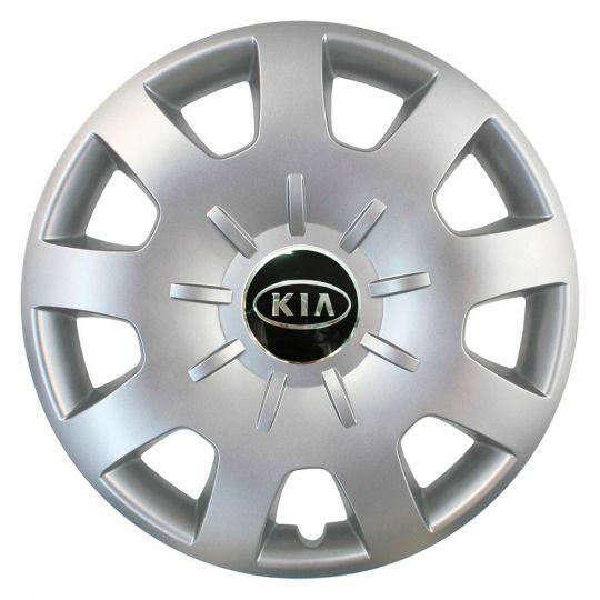 Автомобильные колпаки SKS 314 R15 с логотипом Kia 4 шт. Серебристый