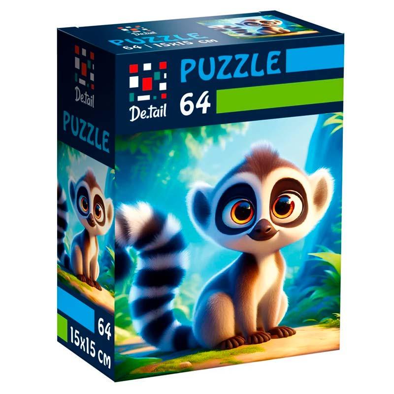 Пазлы Vladi Toys De.tail Лемур в джунглях 64 дет. (DT1234-14)
