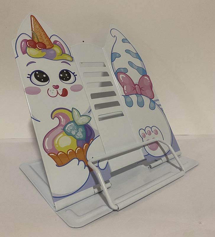 Подставка для книг Зверята металлическая фигурная 21х16,9х19 см Белый (13401816)