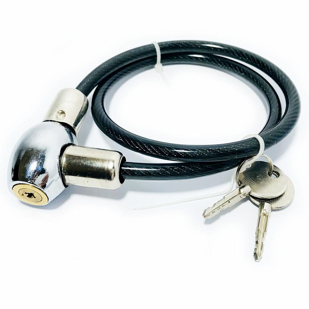 Замок велосипедний тросовий Бочка на ключі 10х800 мм (VR-6324)