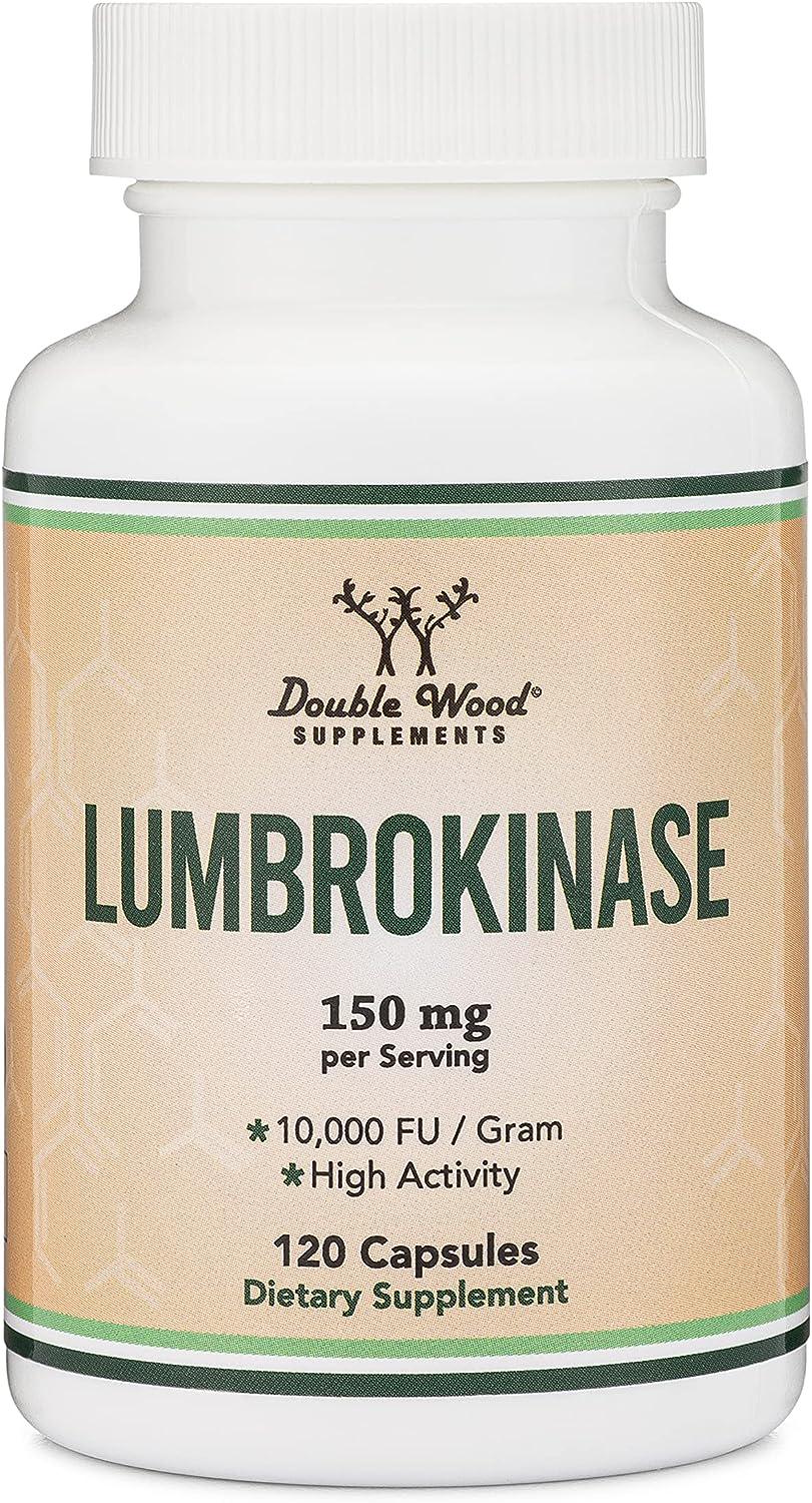 Люмброкіназа Double Wood Supplements Lumbrokinase 150 mg 120 капсул