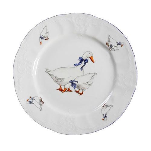 Набор тарелок обеденных Thun Bernadotte Гуси фарфор 6 шт. d 21 см (5936B51)